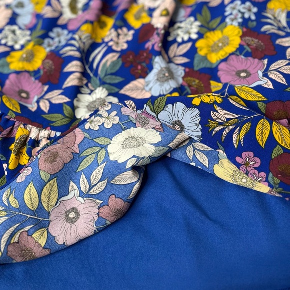 BCBG Square neck swing dress NWT blue combo Size 8 - Picture 8 of 10